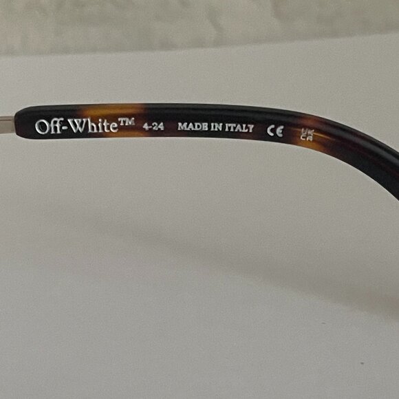 NEW OFF-WHITE OERI13M MIAMI 7664 SUNGLASSES UNISEX OVAL BROWN GOLD